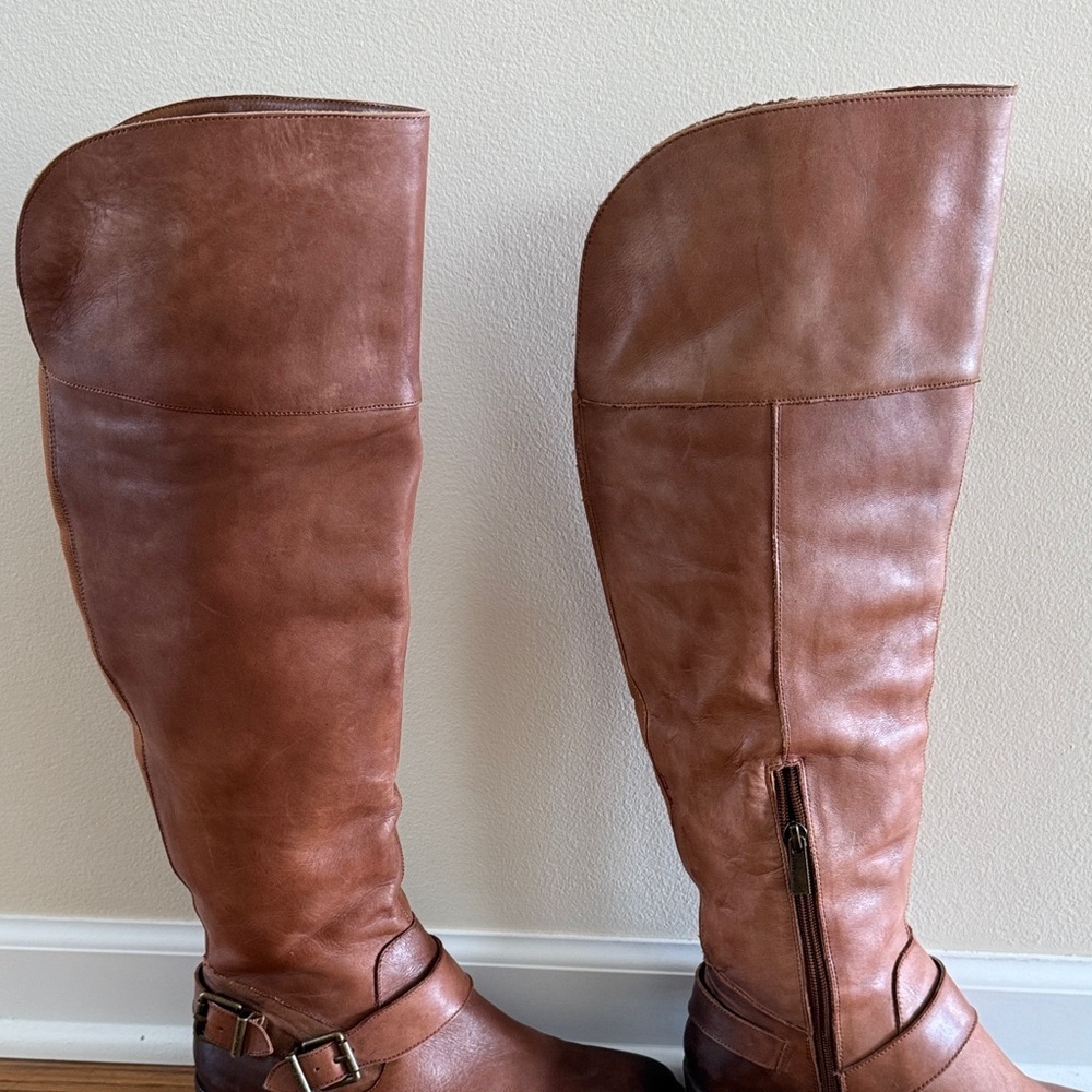 Vince Camuto Leather Bethany harness Knee-High Boots - Picture 4 of 10